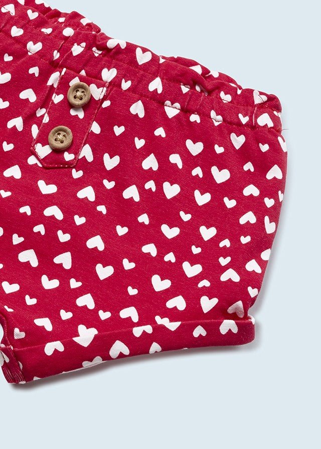 Baby Girls Red Heart Shorts Set (sold separately) (mayoral) - CottonKids.ie - 1-2 month - 12 month - 18 month