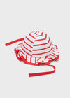 Baby Girls Red Stripe Sun Hat (mayoral) - CottonKids.ie - Hat - 0-1 month - 1-2 month - 12 month