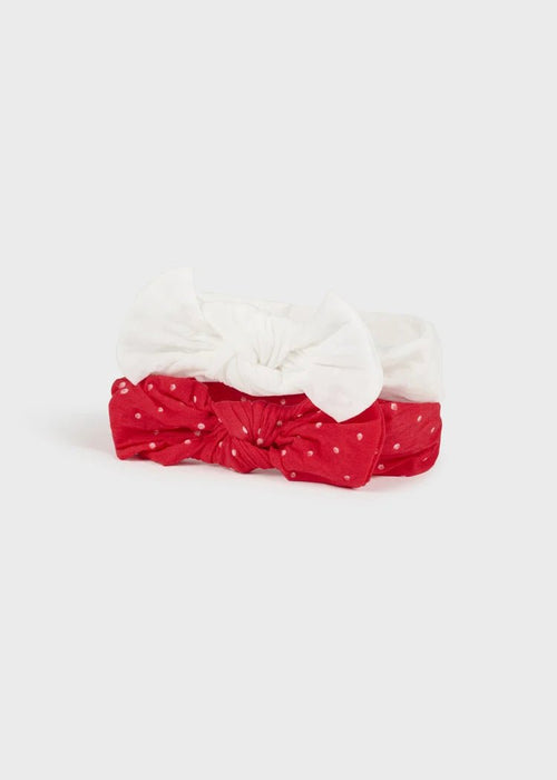 Baby Girls Red & White Headbands (2 Pack) (mayoral) - CottonKids.ie - Girl - Hair Accessories - Mayoral