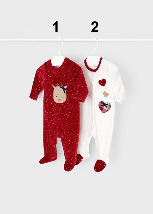 Baby Girls Velour Babygrow (sold separately) (mayoral) - CottonKids.ie - Babygrow - 0-1 month - 1-2 month - 3 month