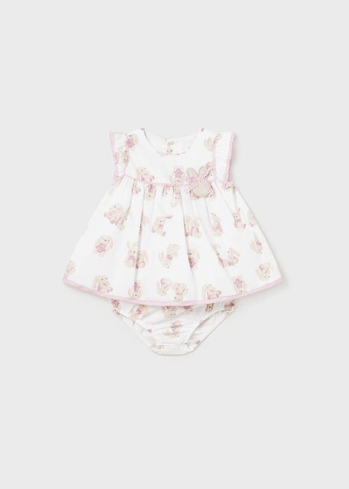Baby Girls White Bunny Print Cotton Dress (mayoral) - CottonKids.ie - 1-2 month - 12 month - 3 month
