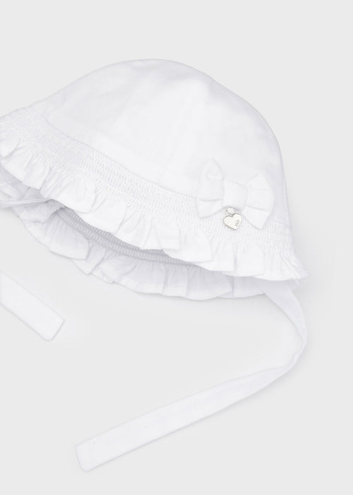Baby Girls White Sun Hat (mayoral) - CottonKids.ie - Hat - 12 month - 18 month - 3 month