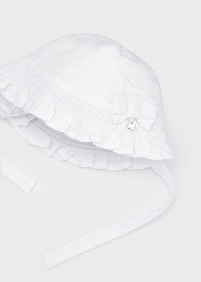 Baby Girls White Sun Hat (mayoral) - CottonKids.ie - Hat - 12 month - 18 month - 3 month