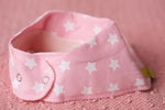 BABY PINK WITH WHITE STARS ORGANIC COTTON DRIBBLEBOO BANDANA BIB - CottonKids.ie - Bib - BabyBoo - Bibs -