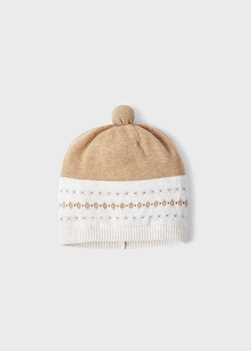 Beige Baby Boy Knitted Hat (mayoral) - CottonKids.ie - 12 month - 18 month - 3 month