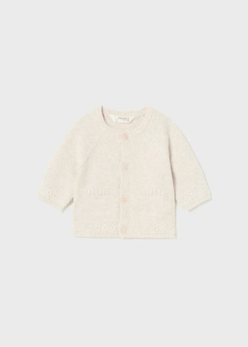 Beige Baby Boys Cotton & Wool Knit Cardigan (mayoral) - CottonKids.ie - Set - 1-2 month - 12 month - 18 month