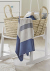 Beige & Blue Cotton Knit Blanket (105cm) (mayoral) - CottonKids.ie - Blanket - Blankets - Boy - Mayoral