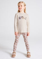 Beige Cotton Leggings Girl (mayoral) - CottonKids.ie - Shirts & Tops - 2 year - 3 year - 4 year