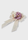 Beige Velour Flower Hair Clip (mayoral) - CottonKids.ie - Girl - Hair Accessories - Mayoral