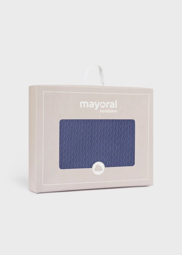 Blue Baby Boy Tricot Cotton Blanket (mayoral) - CottonKids.ie - Blankets - Boy - Mayoral