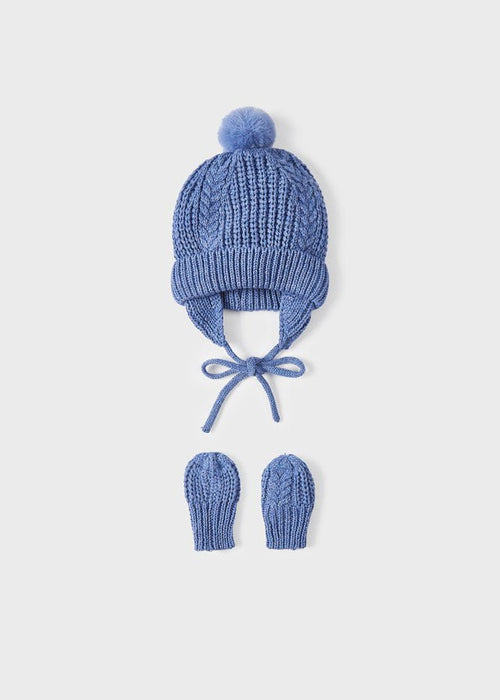 Blue Baby Hat & Mittens Set (mayoral) - CottonKids.ie - 0-1 month - 1-2 month - 12 month