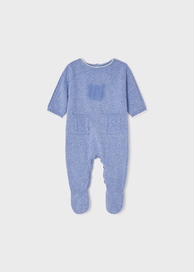 Blue Bear Knitted Babygrow (mayoral) - CottonKids.ie - Baby One-Pieces - 1-2 month - 3 month - 6 month