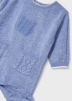 Blue Bear Knitted Babygrow (mayoral) - CottonKids.ie - Baby One-Pieces - 1-2 month - 3 month - 6 month