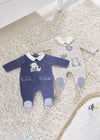 Blue & Beige Velour Babygrows (sold separately) (mayoral) - CottonKids.ie - 1-2 month - 3 month - 6 month