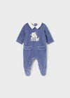 Blue & Beige Velour Babygrows (sold separately) (mayoral) - CottonKids.ie - 1-2 month - 3 month - 6 month