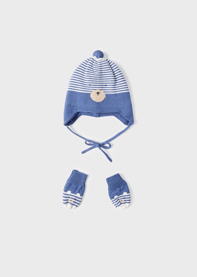 Blue Cotton Hat & Mittens Set (mayoral) - CottonKids.ie - 12 month - 18 month - 6 month