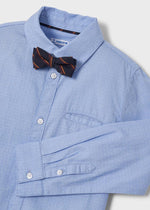 Blue Cotton Shirt & Bow Tie (mayoral) - CottonKids.ie - Top - 2 year - 3 year - 4 year