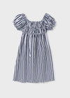 Blue Striped Cotton Dress (mayoral) - CottonKids.ie - Dresses - 11-12 year - 13-14 year - 9-10 year