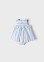 Blue & White Striped Dress Set (mayoral) - CottonKids.ie - Dress - 1-2 month - 3 month - 6 month