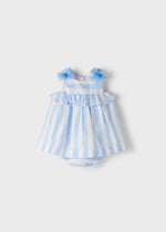 Blue & White Striped Dress Set (mayoral) - CottonKids.ie - Dress - 1-2 month - 3 month - 6 month