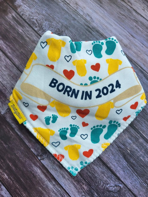 Born in 2024 organic cotton DribbleBoo bandana bib - CottonKids.ie - Bib - BabyBoo - Bibs -