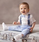 Boy Christening Occasion Wear Blue Summer Outfit (Cezary) - CottonKids.ie - Set - 0-1 month - 1-2 month - 12 month