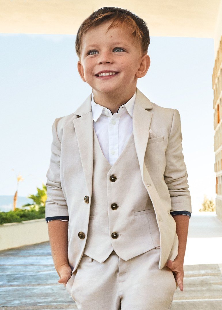 Boys Beige Cotton Linen Blazer (mayoral) –