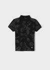 Boys Black Leaf Polo Shirt (mayoral) - CottonKids.ie - Top - 11-12 year - 13-14 year - 7-8 year