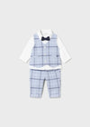 Boys Blue Christening Check Cotton Trouser Set (mayoral) - CottonKids.ie - Set - 12 month - 18 month - 6 month