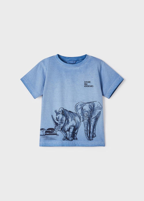 Boys Blue Cotton Animal T-Shirt (mayoral) - CottonKids.ie - 2 year - 4 year - 5 year