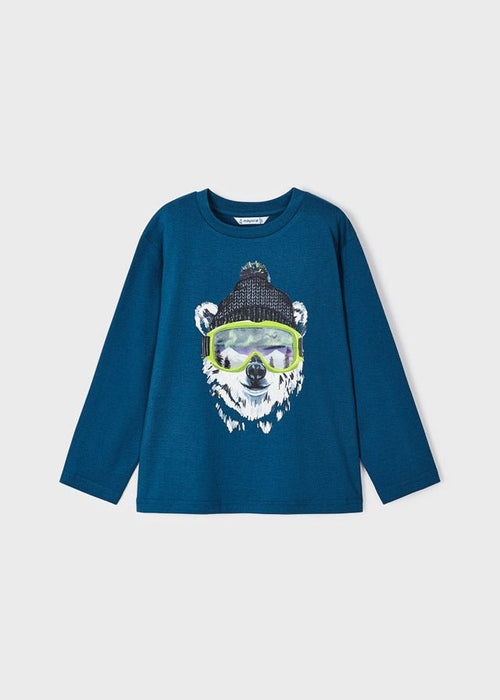 Boys Blue Cotton Polar Bear Top (mayoral) - CottonKids.ie - 2 year - 3 year - 4 year