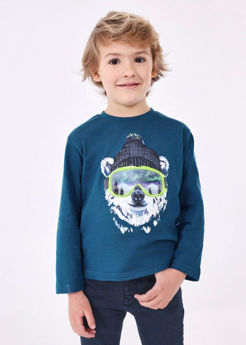 Boys Blue Cotton Polar Bear Top (mayoral) - CottonKids.ie - 2 year - 3 year - 4 year