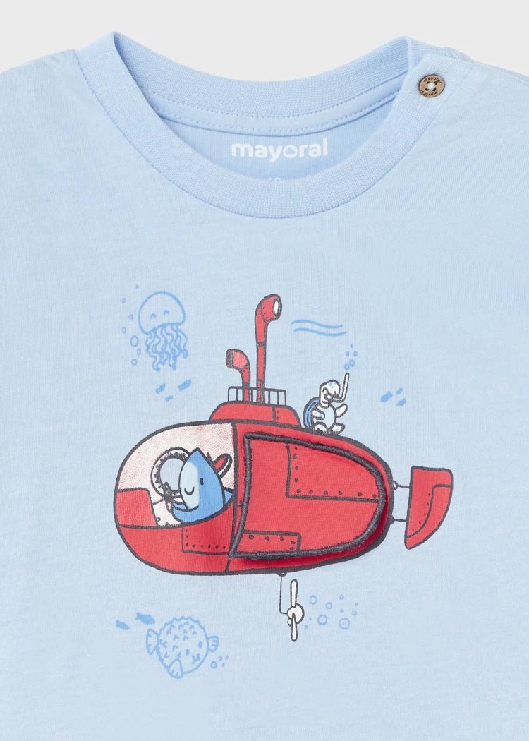 Boys Blue Sailing Boat T-Shirt (mayoral)