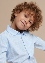 Boys Blue Floral Print Cotton Shirt (mayoral) - CottonKids.ie - 2 year - 3 year - 4 year