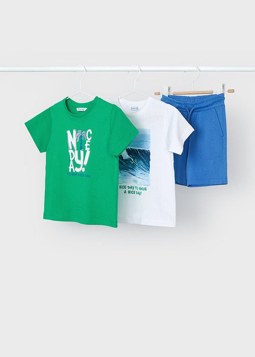Boys Blue & Green Cotton Shorts Set (mayoral) - CottonKids.ie - 2 year - 3 year - 4 year