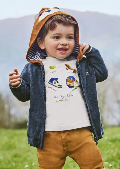 Boys Blue Knitted Zip-Up Top (mayoral) - CottonKids.ie - Jumper - 12 month - 18 month - 2 year