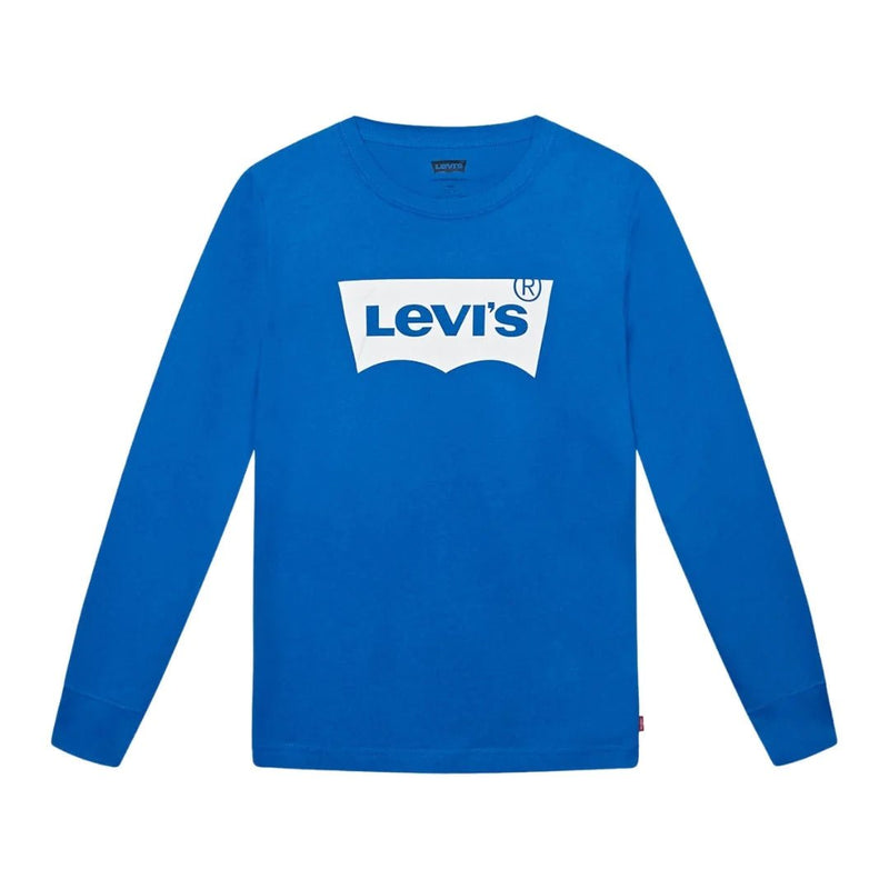 Boys Blue Logo T-Shirt Long Sleeve (LEVIS) - CottonKids.ie - 11-12 year - 13-14 year - 5 year
