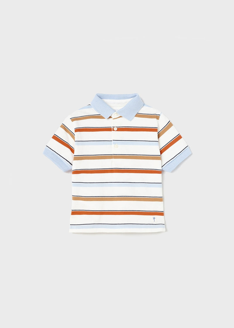 Boys Blue Stripe Jersey Polo Shirt (mayoral) - CottonKids.ie - 12 month - 2 year - 3 year