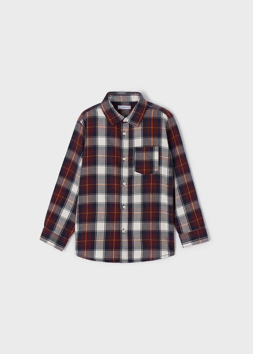 Boys Burgundy Red Checked Shirt (mayoral) - CottonKids.ie - Top - 2 year - 3 year - 4 year