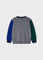 Boys Grey Colour Block Sweater Jumper (mayoral) - CottonKids.ie - Jumper - 2 year - 3 year - 4 year