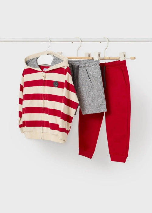 Boys Grey & Red Stripe Tracksuit Set (mayoral) - CottonKids.ie - 18 month - 6 month - 9 month