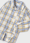 Boys Ivory & Blue Check Shirt (mayoral) - CottonKids.ie - 12 month - 18 month - 2 year