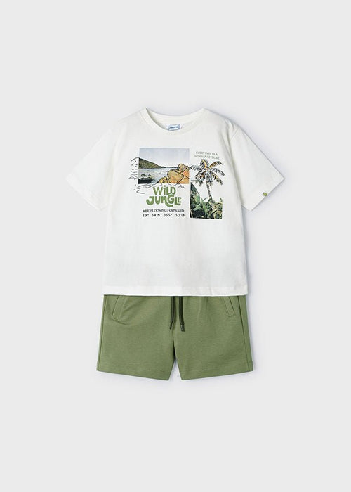 Boys Ivory & Green Cotton Shorts Set (mayoral) - CottonKids.ie - 2 year - 3 year - 4 year
