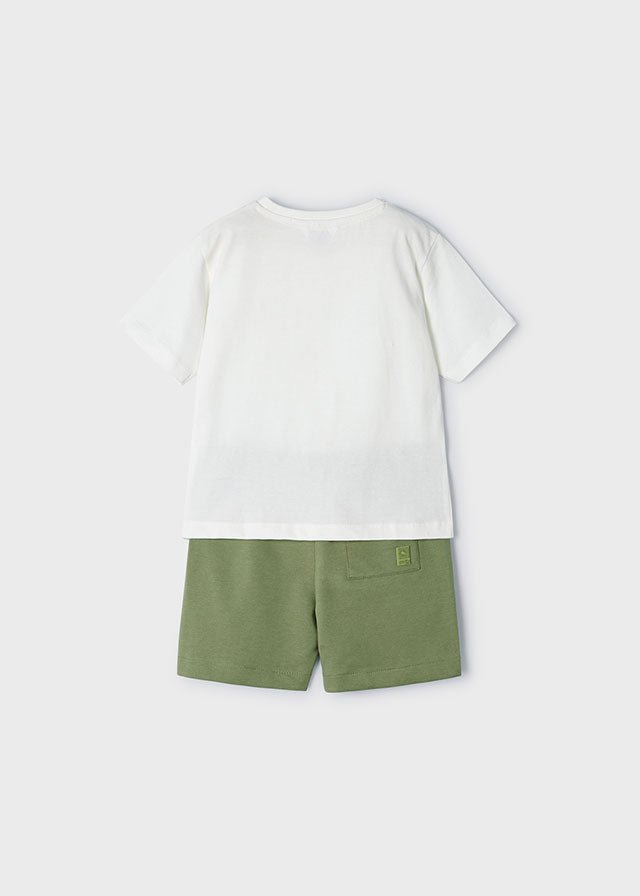 Boys Ivory & Green Cotton Shorts Set (mayoral) - CottonKids.ie - 2 year - 3 year - 4 year