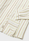 Boys Ivory Stripe Cotton & Linen Shirt (mayoral) - CottonKids.ie - 12 month - 18 month - 2 year