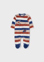 Boys Ivory Striped Babygrow (mayoral) - CottonKids.ie - Babygrow - 0-1 month - 1-2 month - 12 month