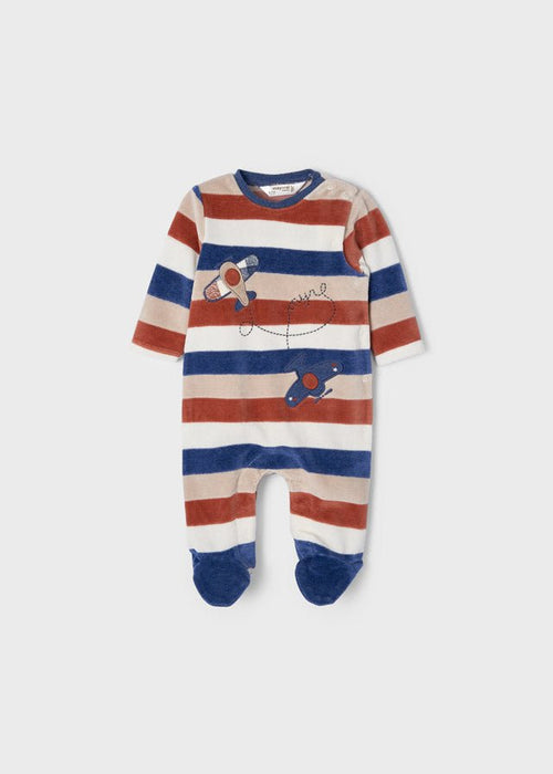 Boys Ivory Striped Babygrow (mayoral) - CottonKids.ie - Babygrow - 0-1 month - 1-2 month - 12 month