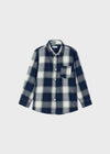 Boys Navy Blue Checked Shirt (mayoral) - CottonKids.ie - Top - 2 year - 4 year - 5 year