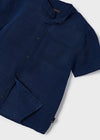 Boys Navy Blue Cotton & Linen Shirt (mayoral) - CottonKids.ie - 2 year - 3 year - 4 year