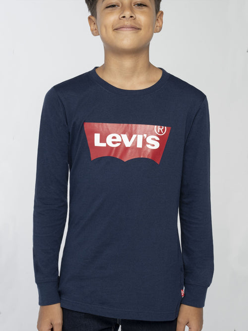 Boys Navy Blue Cotton Logo Top (LEVIS) - CottonKids.ie - 11-12 year - 13-14 year - 2 year